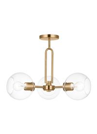 Three Light Semi-Flush Convertible Pendant